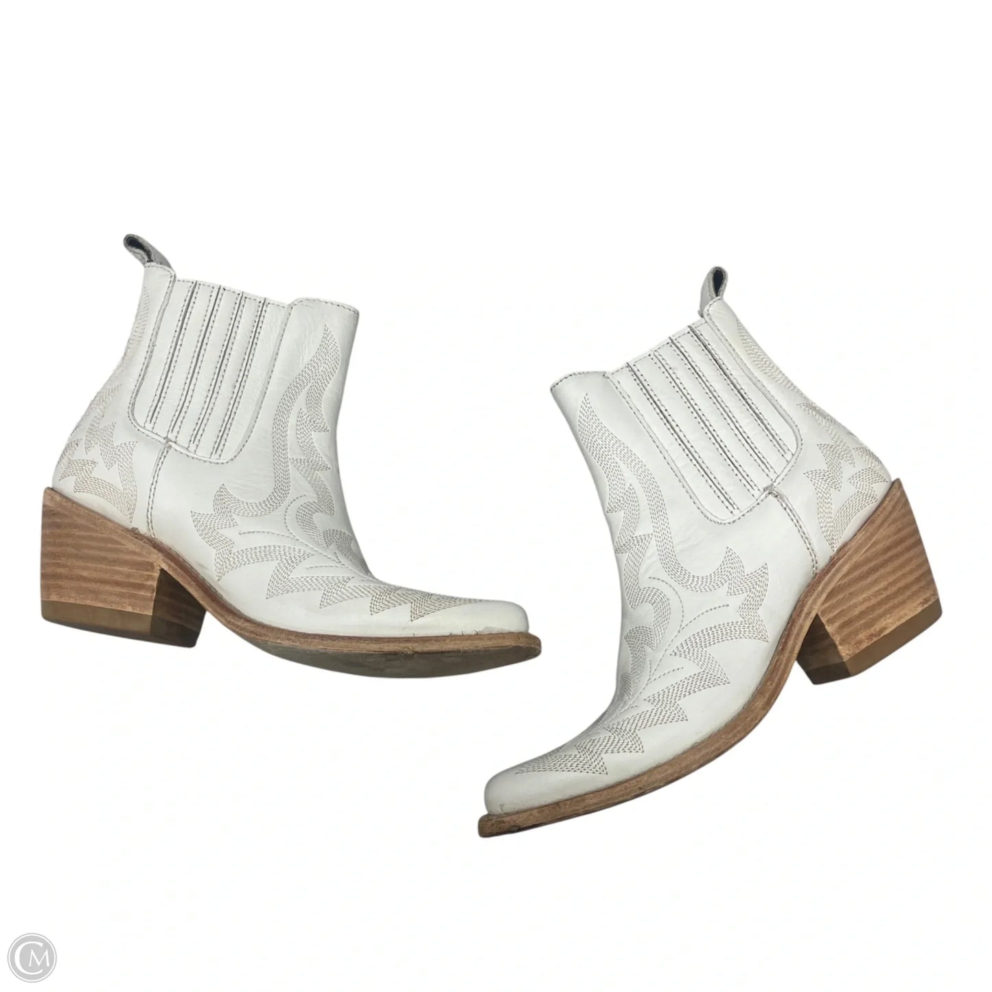 Boots Western By Liberty Black In White, Size: 7