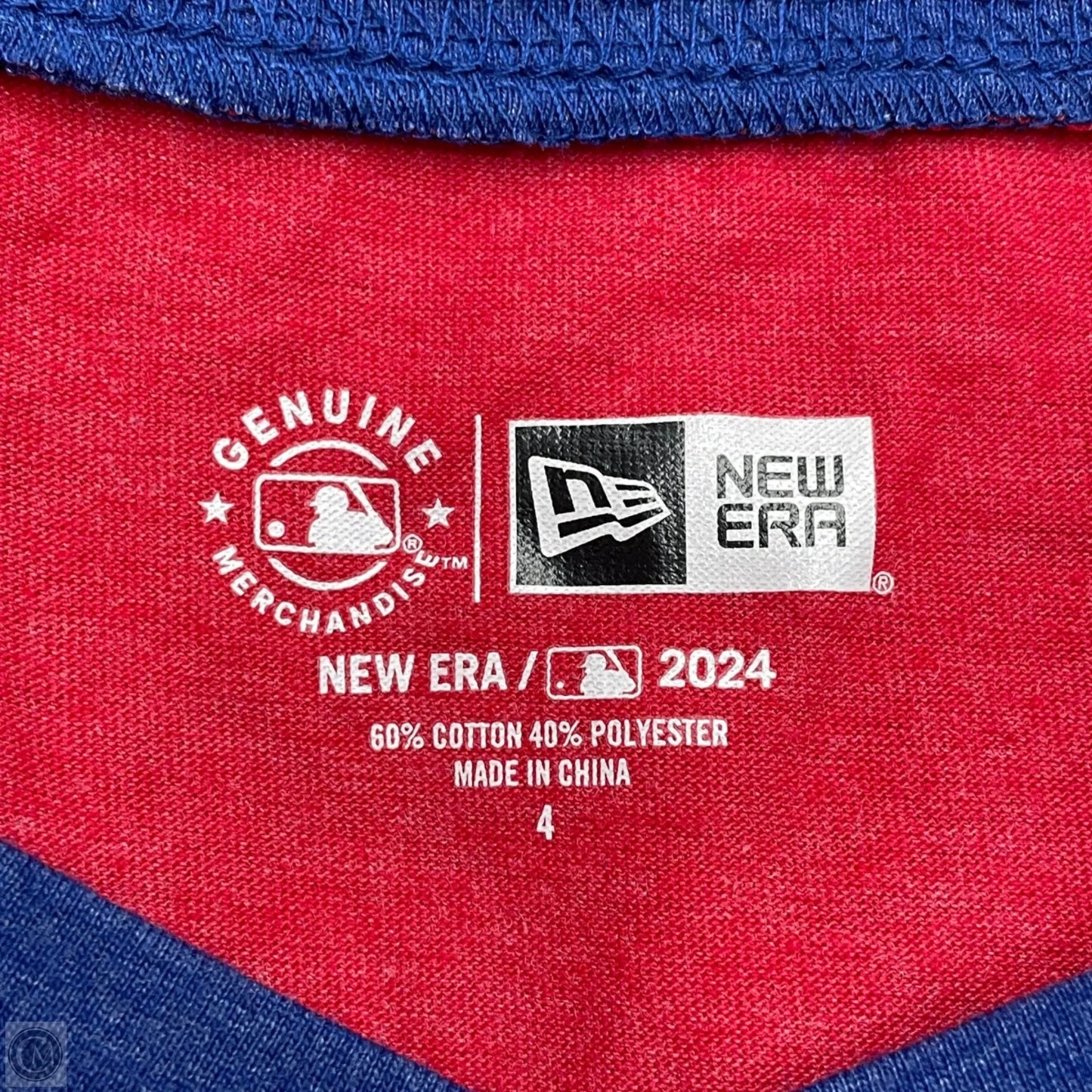 Athletic Top Short Sleeve By Genuine Merchandise In Blue & Red, Size: 4x