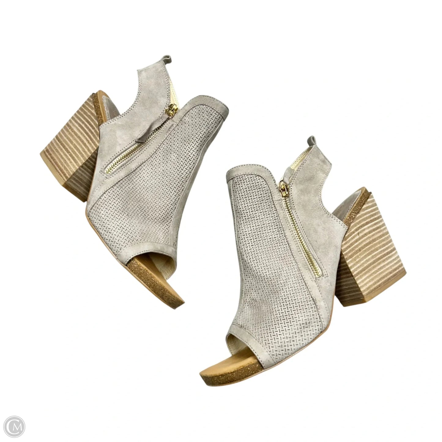 Boots Ankle Heels By Isola In Grey, Size: 10