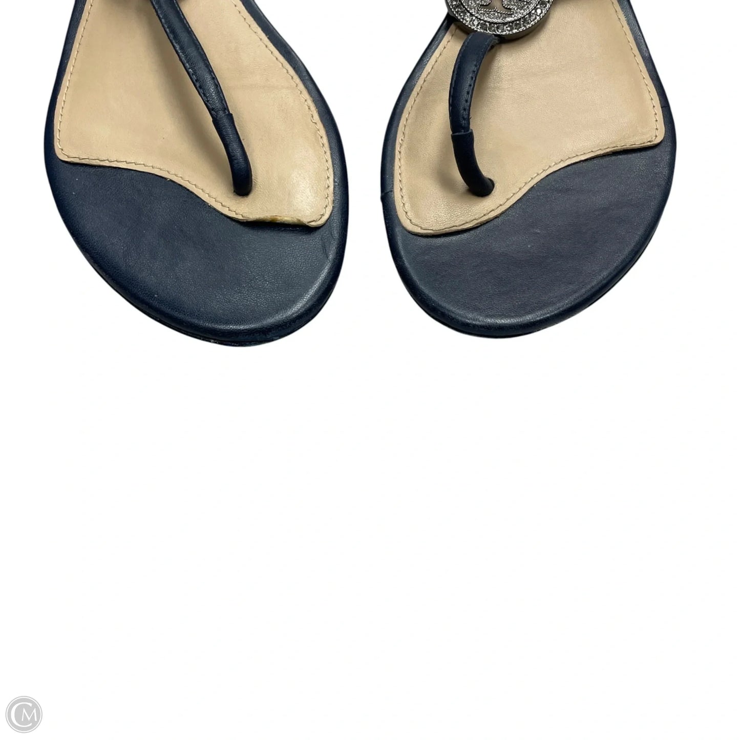 Sandals Designer By Tory Burch In Navy, Size: 8