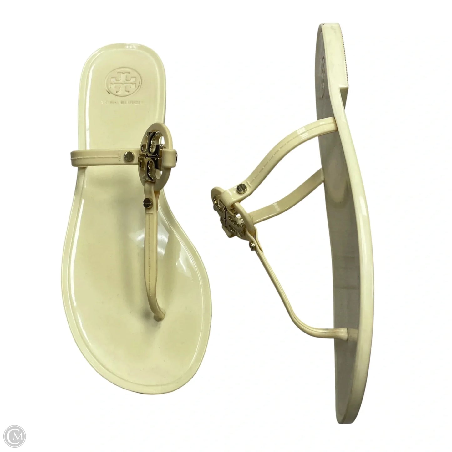Sandals Designer By Tory Burch In Cream, Size: 8
