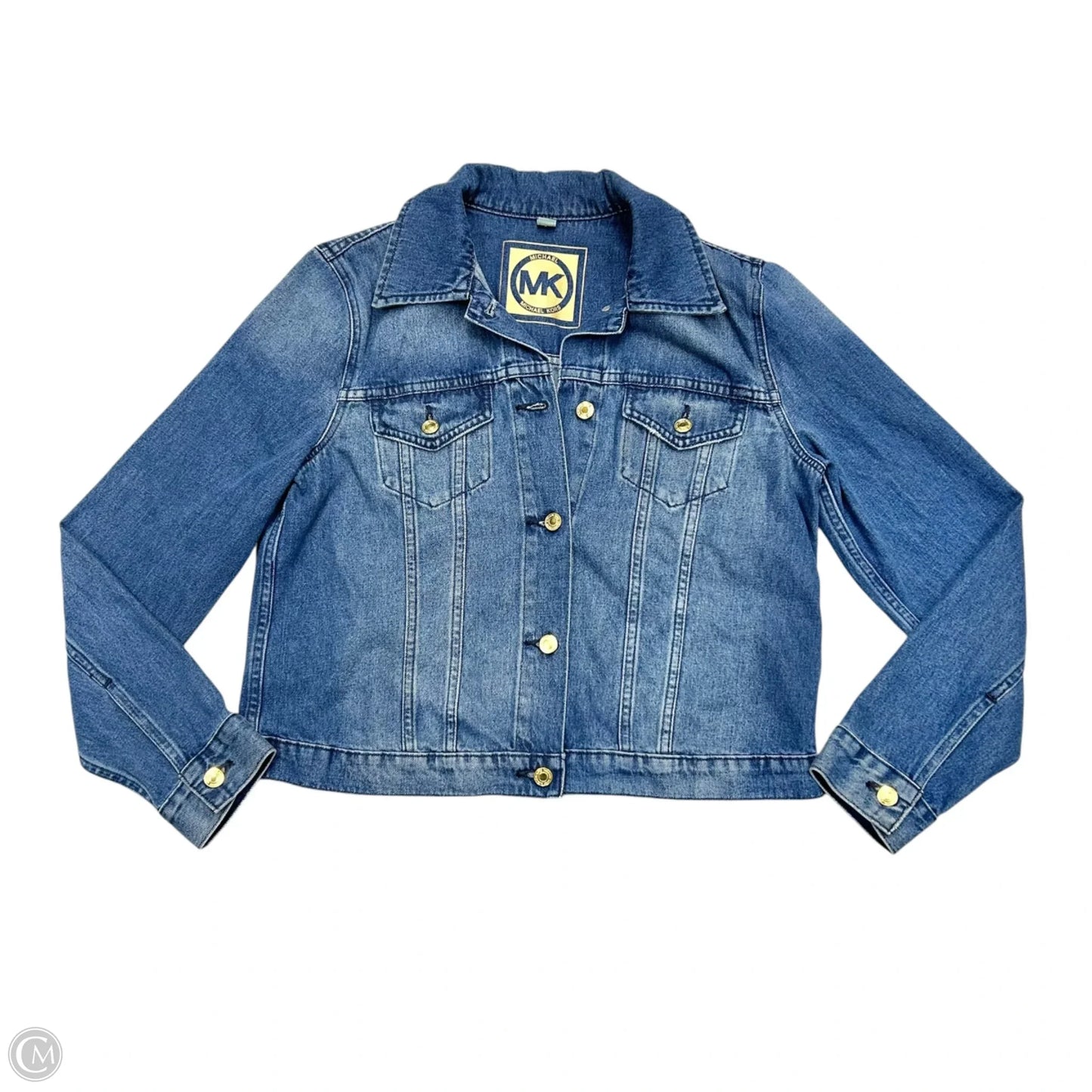 Jacket Denim By Michael By Michael Kors In Blue Denim, Size: L