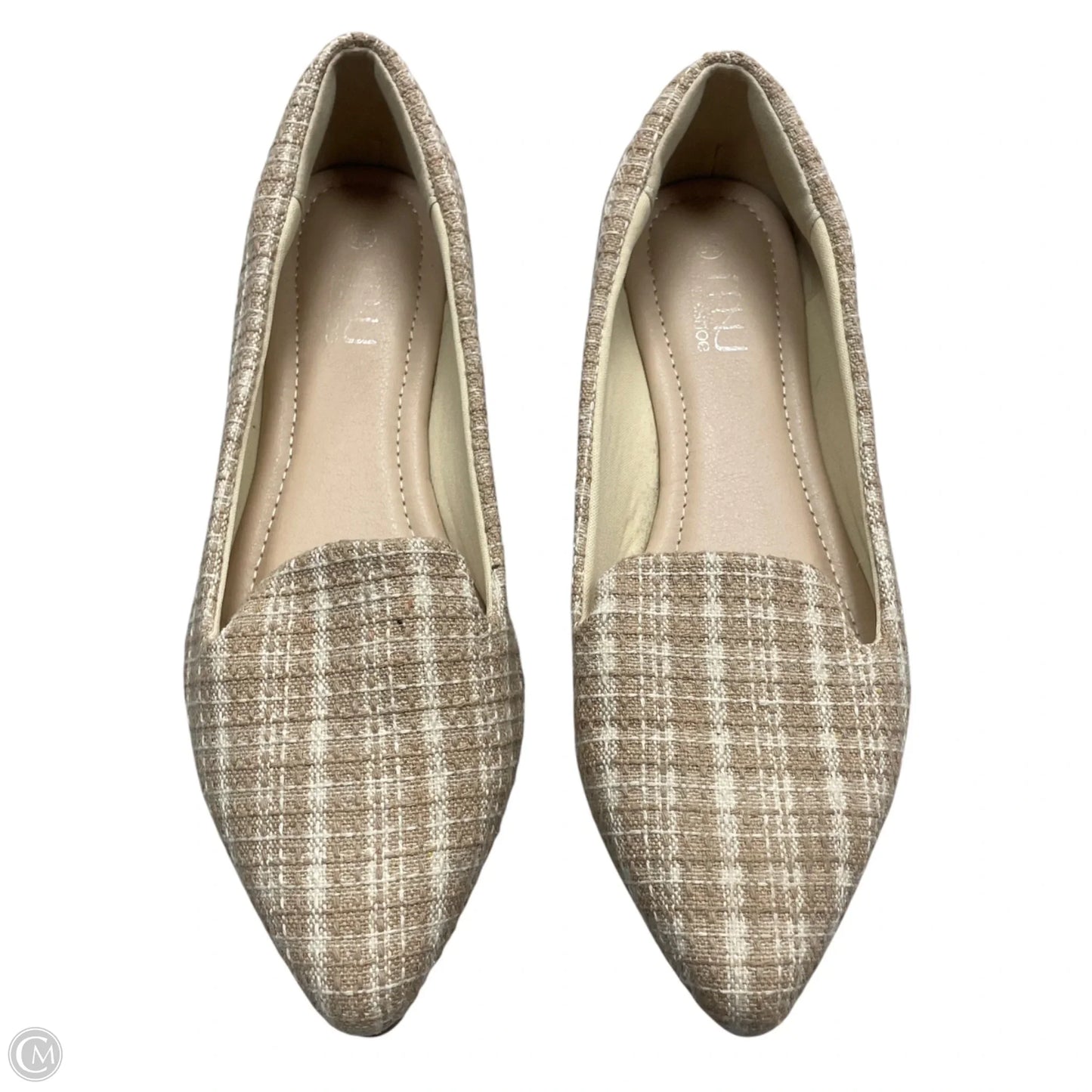 Shoes Flats By Mu In Cream & White, Size: 8.5