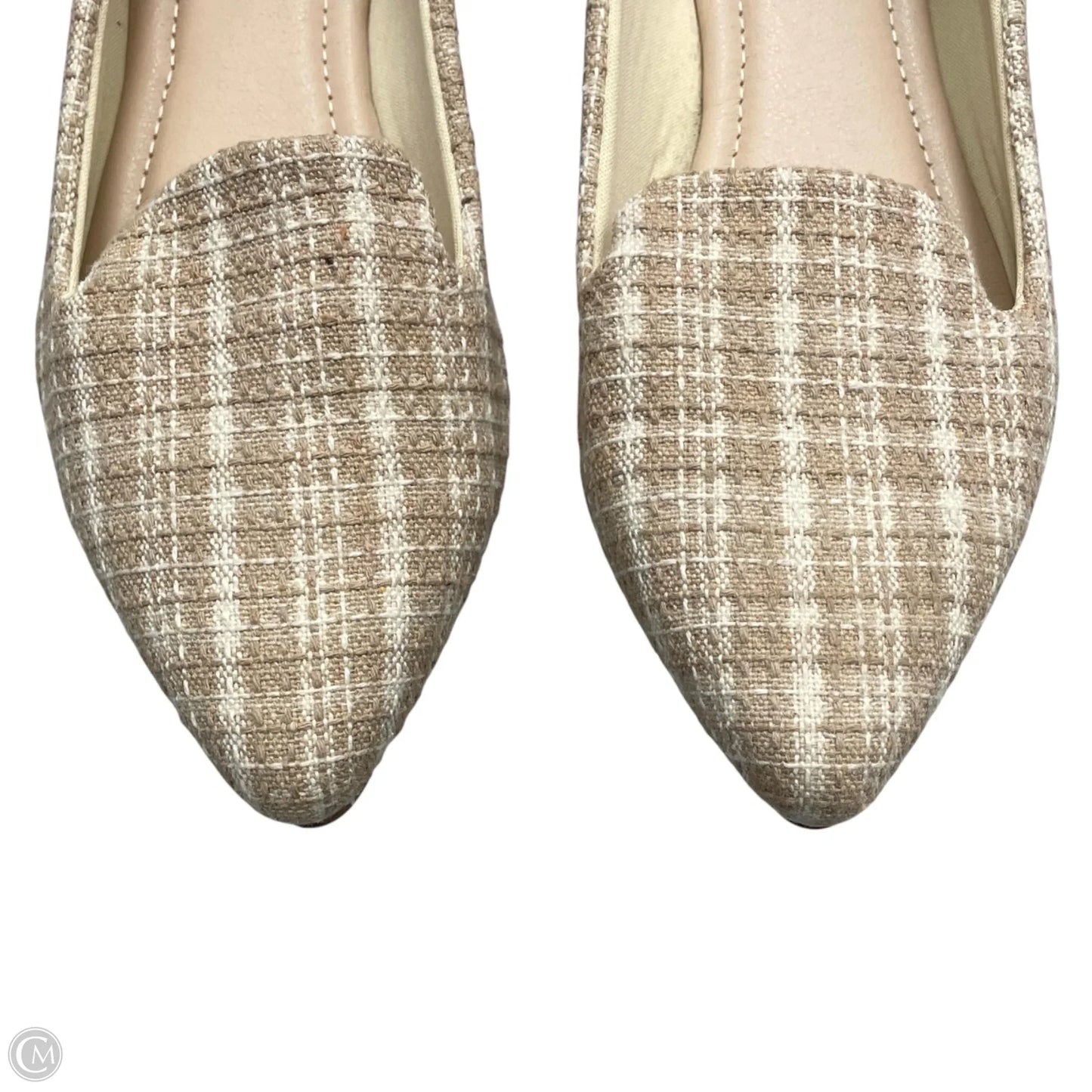 Shoes Flats By Mu In Cream & White, Size: 8.5