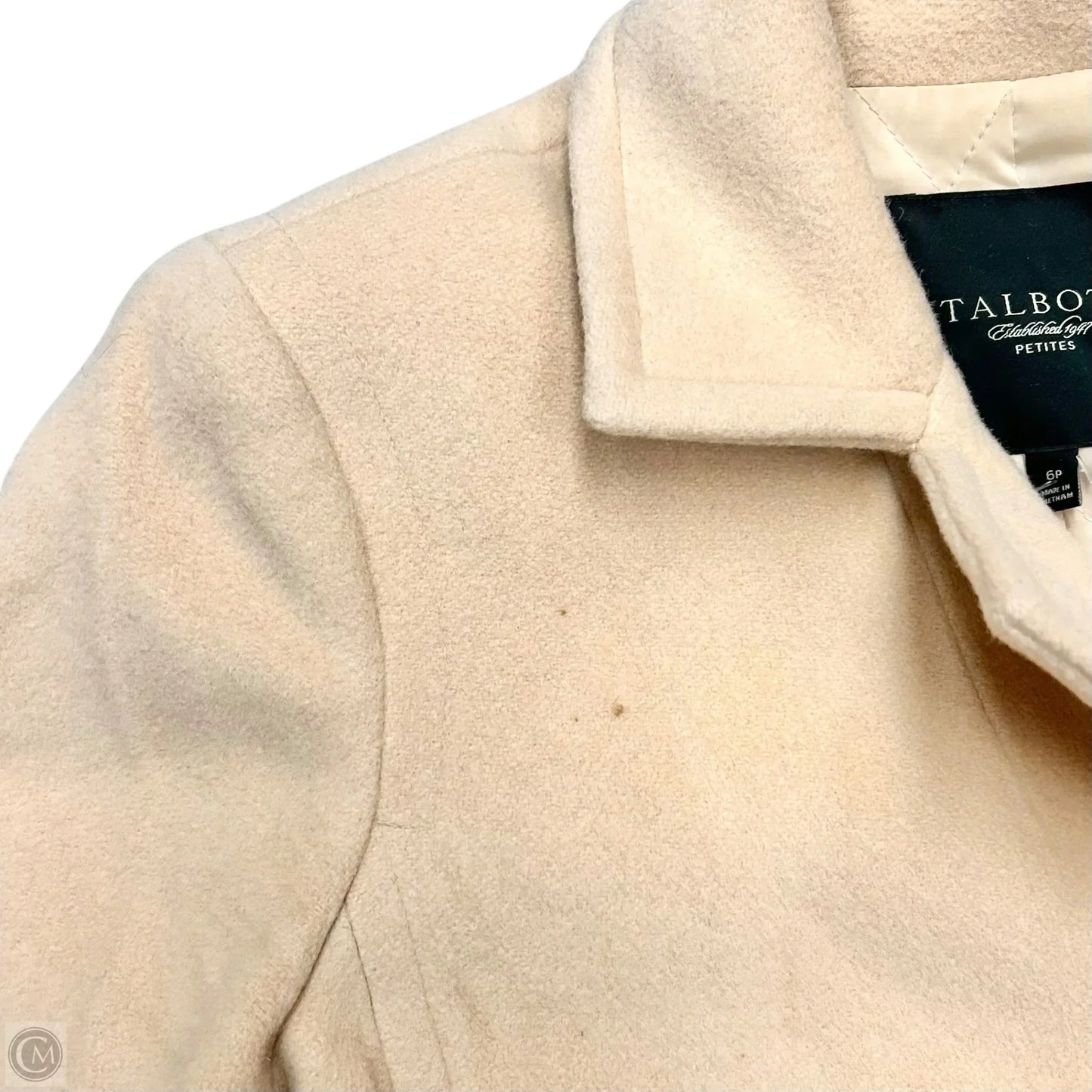 Coat Peacoat By Talbots In Tan, Size: Sp