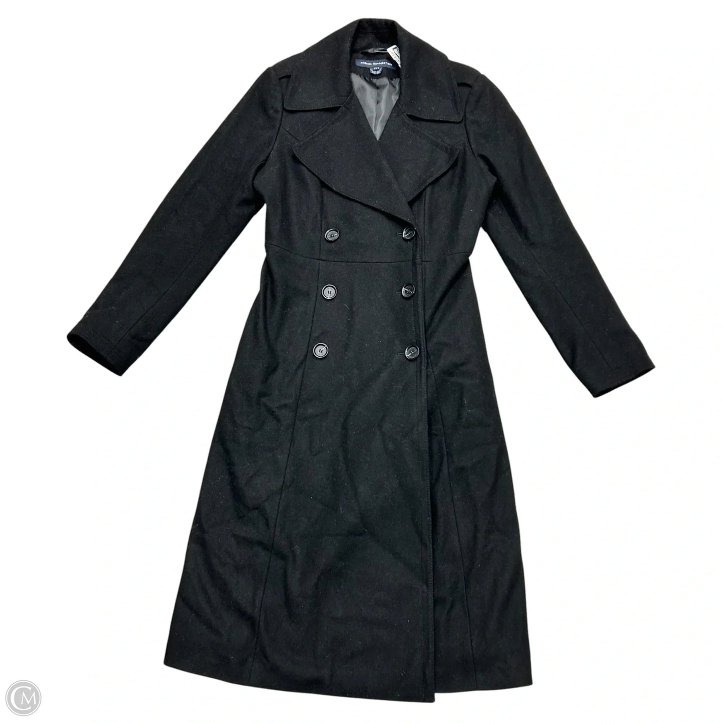 Coat Peacoat By French Connection In Black, Size: Xl