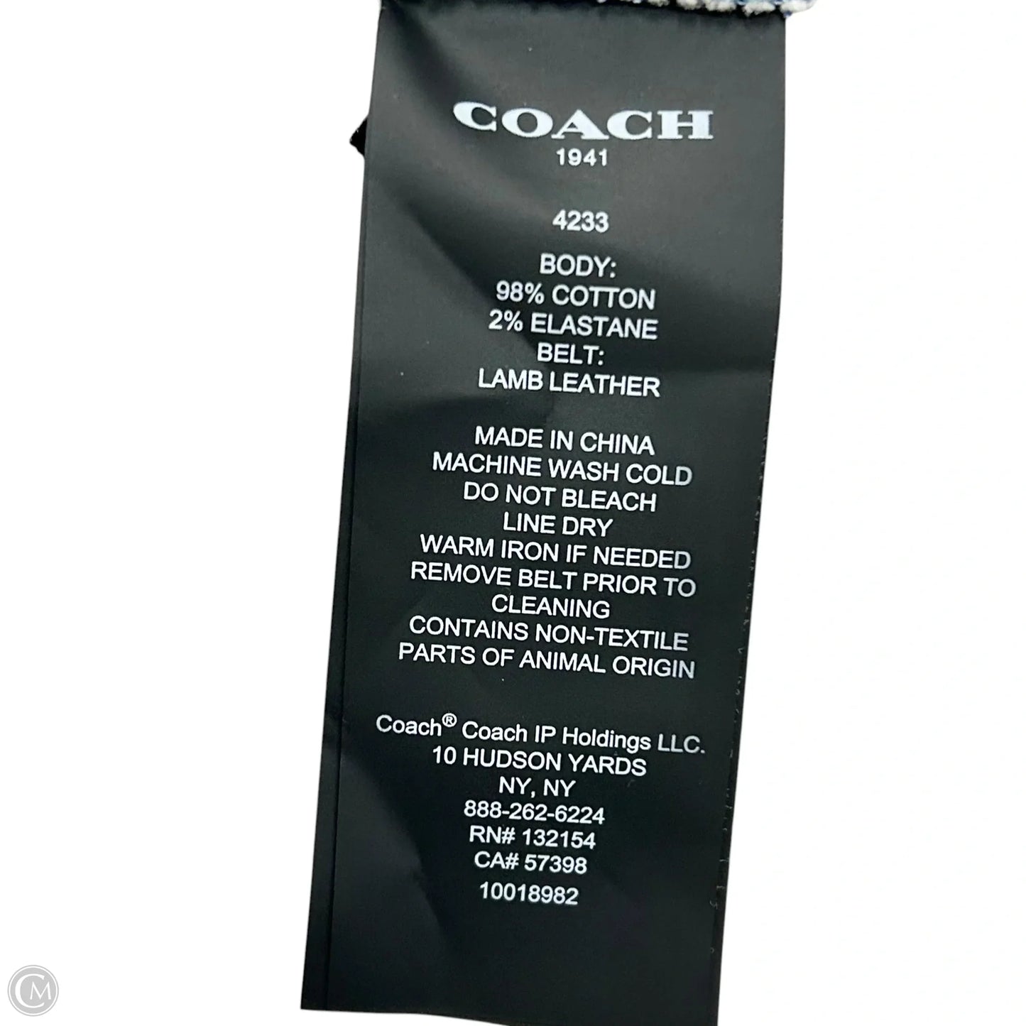 Jacket Designer By Coach In Blue Denim, Size: Xs