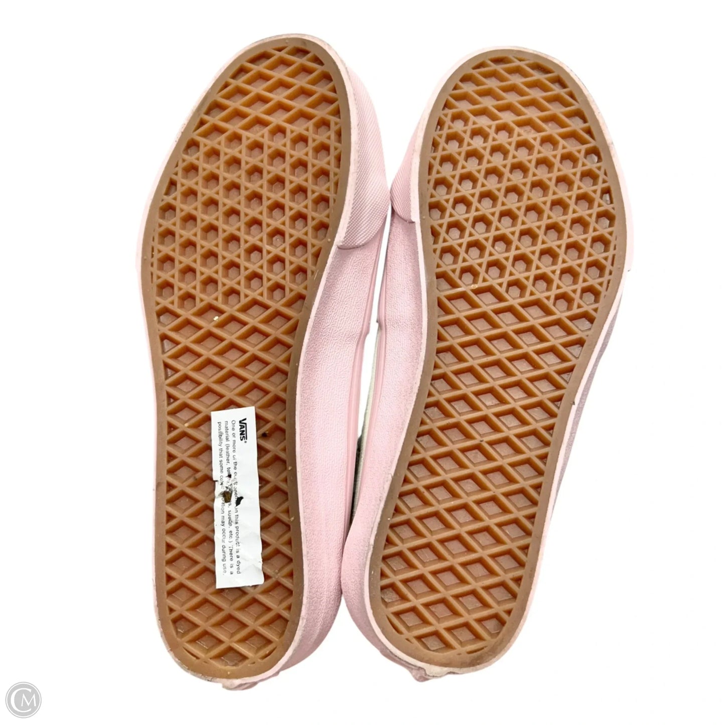 Shoes Sneakers By Vans In Cream & Pink, Size: 7