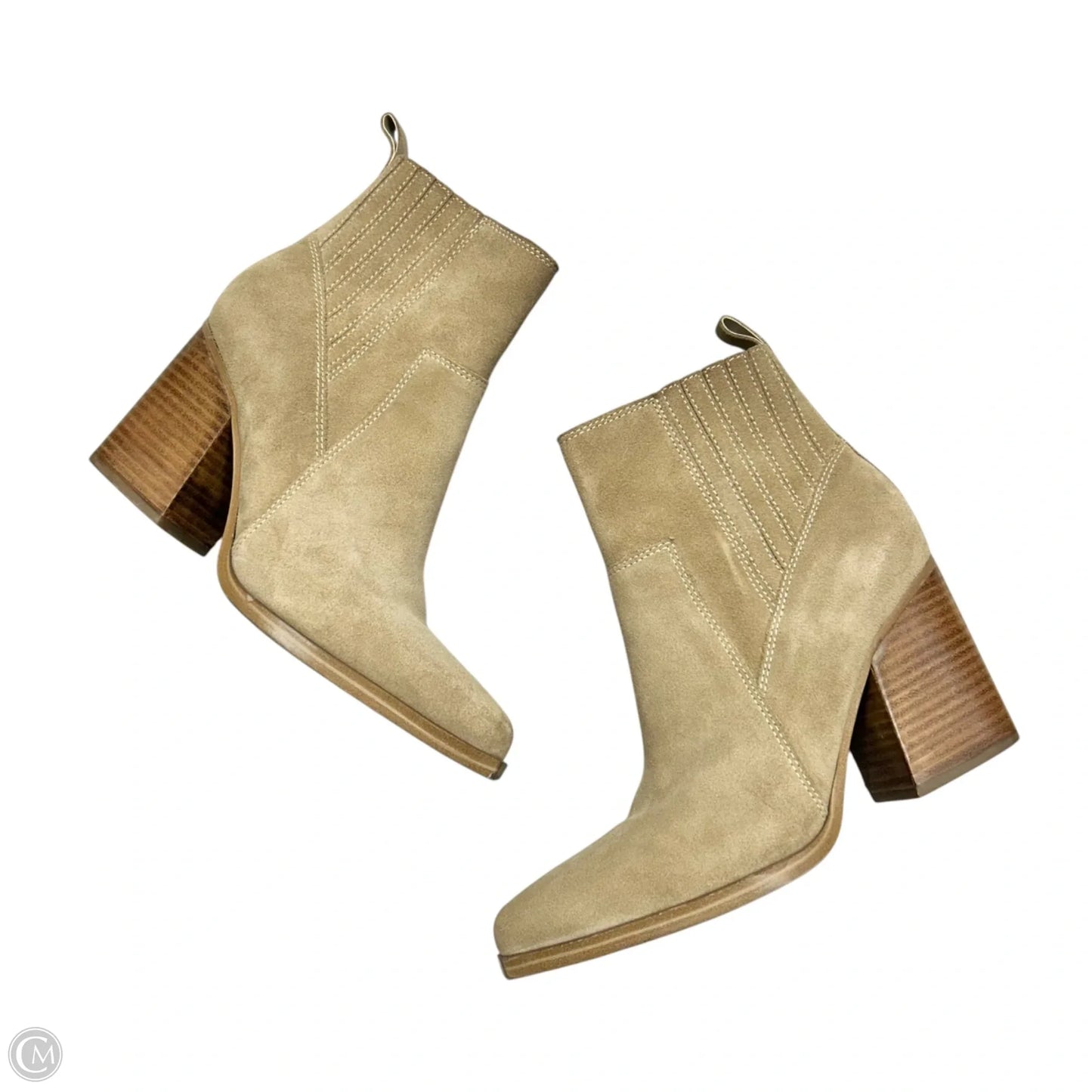 Boots Ankle Heels By Marc Fisher In Tan, Size: 7