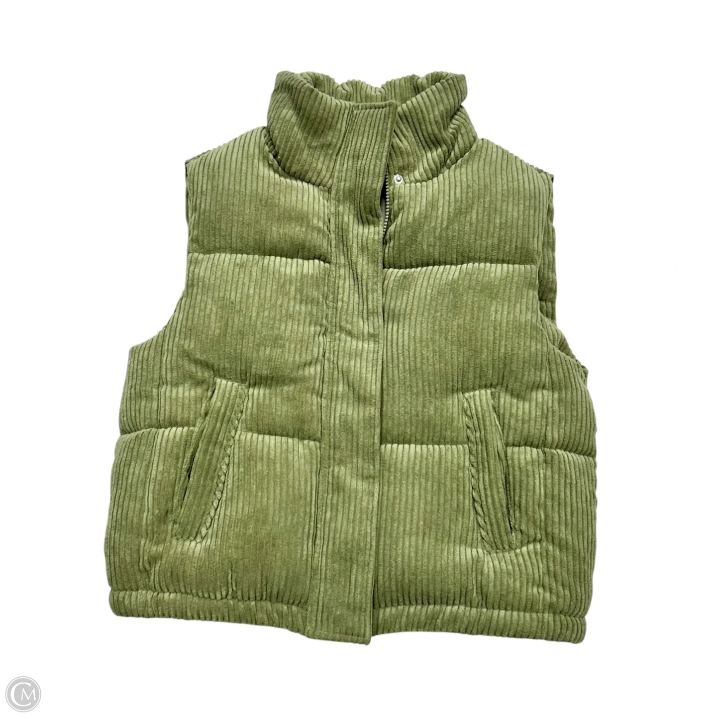 Vest Puffer & Quilted By 7 For All Mankind In Green, Size: Xs