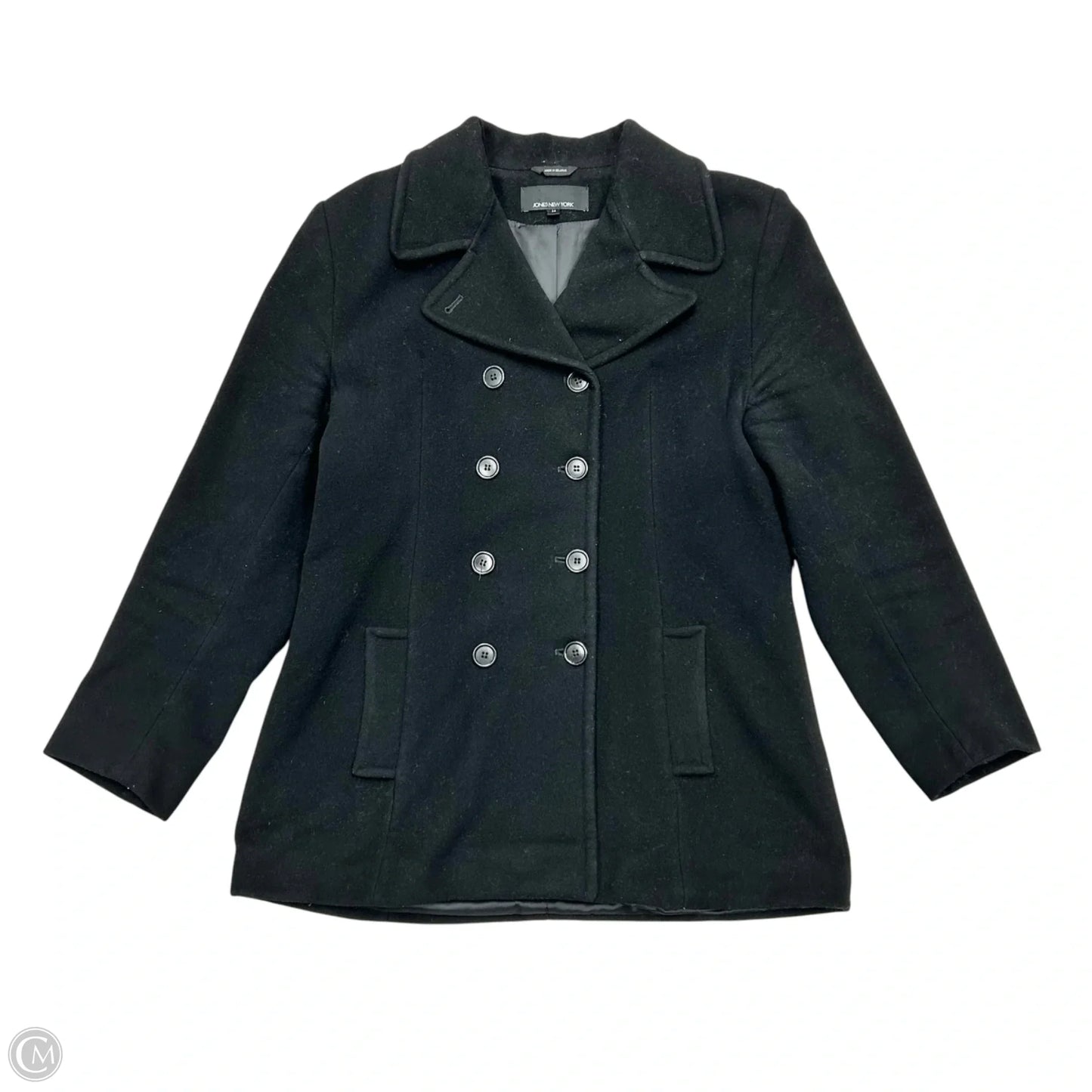 Coat Peacoat By Jones New York In Black, Size: Xl