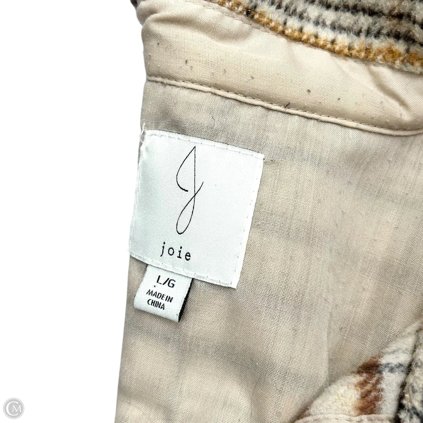 Jacket Other By Joie In Plaid Pattern, Size: L