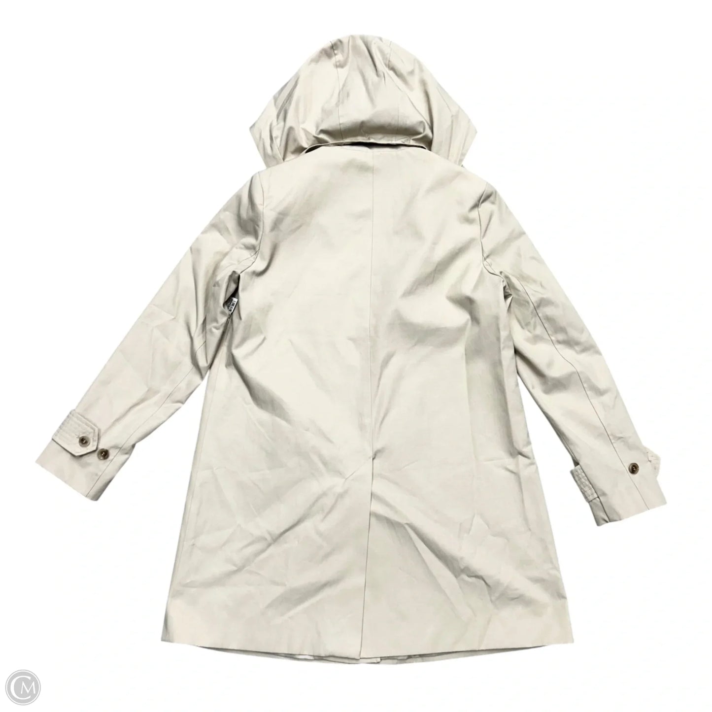 Coat Trench Coat By Calvin Klein In Cream, Size: M