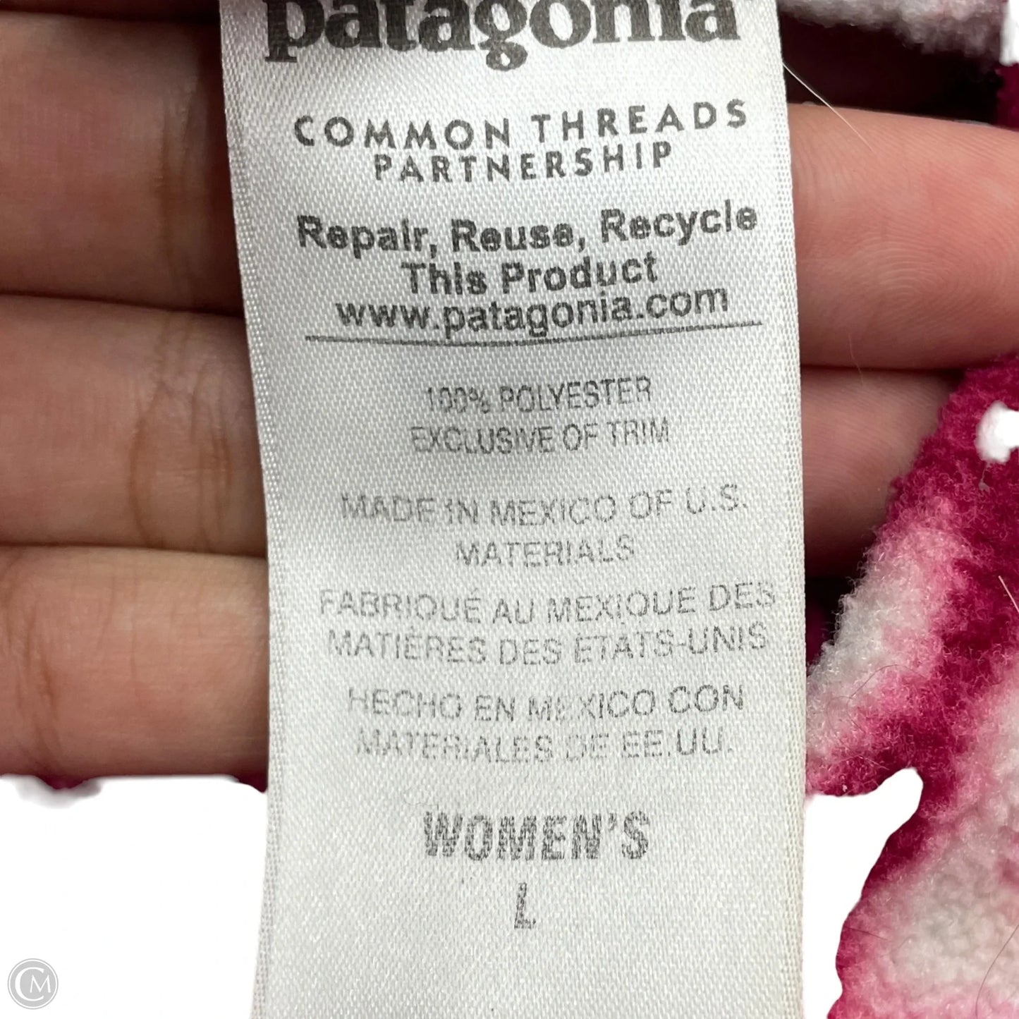 Jacket Fleece By Patagonia In Tie Dye Print, Size: L