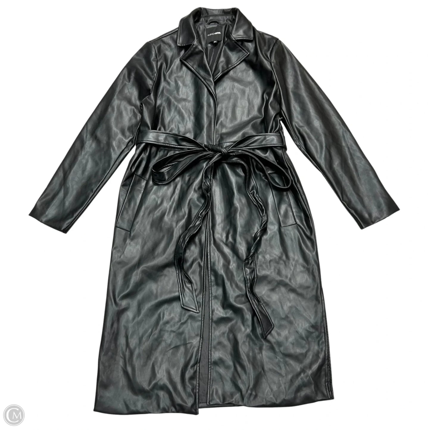 Coat Trench Coat By Fashion Nova In Black, Size: Xl
