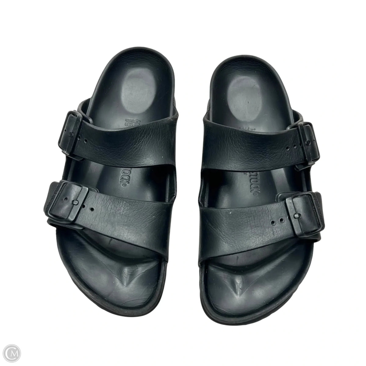 Sandals Flats By Birkenstock In Black, Size: 9