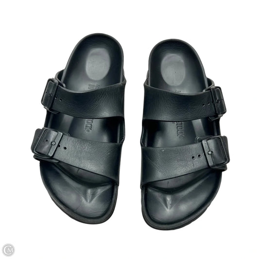 Sandals Flats By Birkenstock In Black, Size: 9