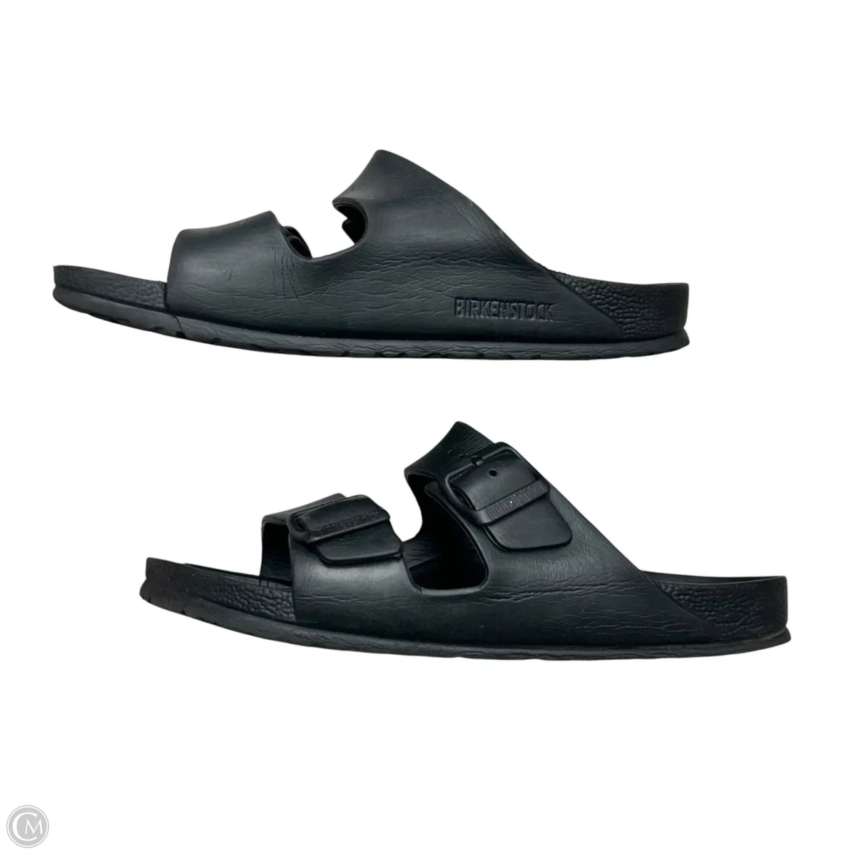 Sandals Flats By Birkenstock In Black, Size: 9