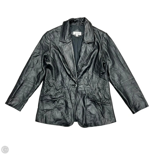 Coat Leather By Ricardo In Black, Size: M