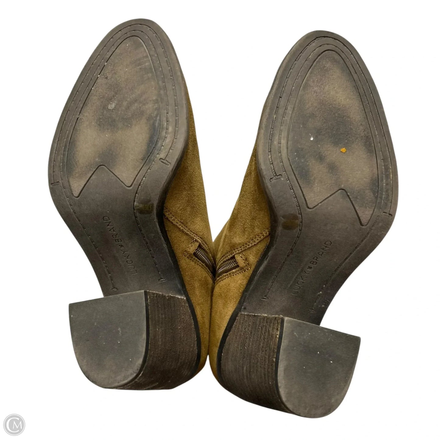 Boots Ankle Heels By Lucky Brand In Tan, Size: 8.5