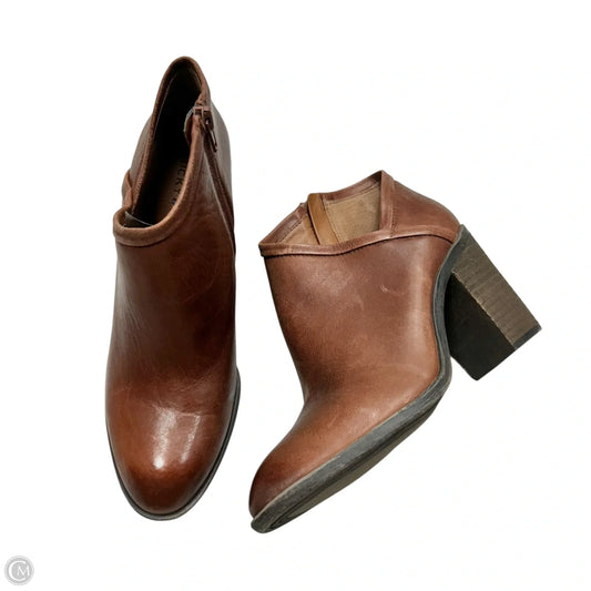 Boots Ankle Heels By Lucky Brand In Brown, Size: 8.5