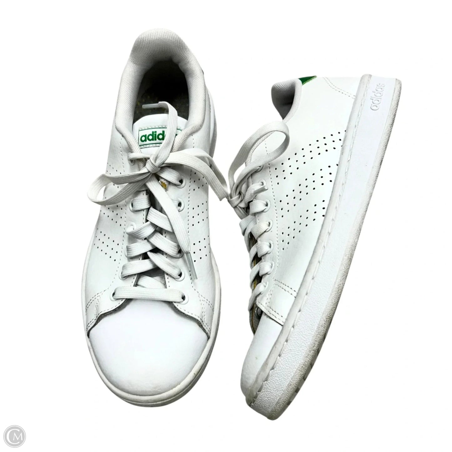 Shoes Sneakers By Adidas In Green & White, Size: 8