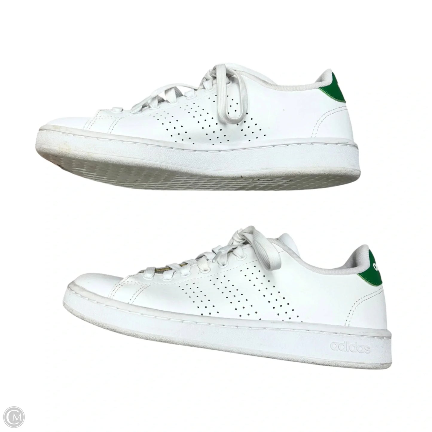 Shoes Sneakers By Adidas In Green & White, Size: 8
