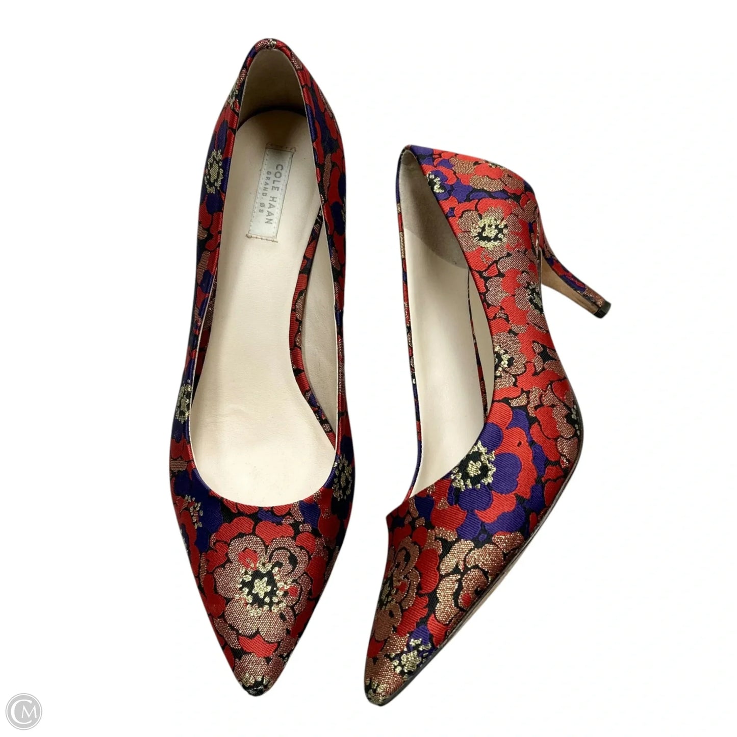 Shoes Heels Stiletto By Cole-haan In Gold & Red, Size: 7