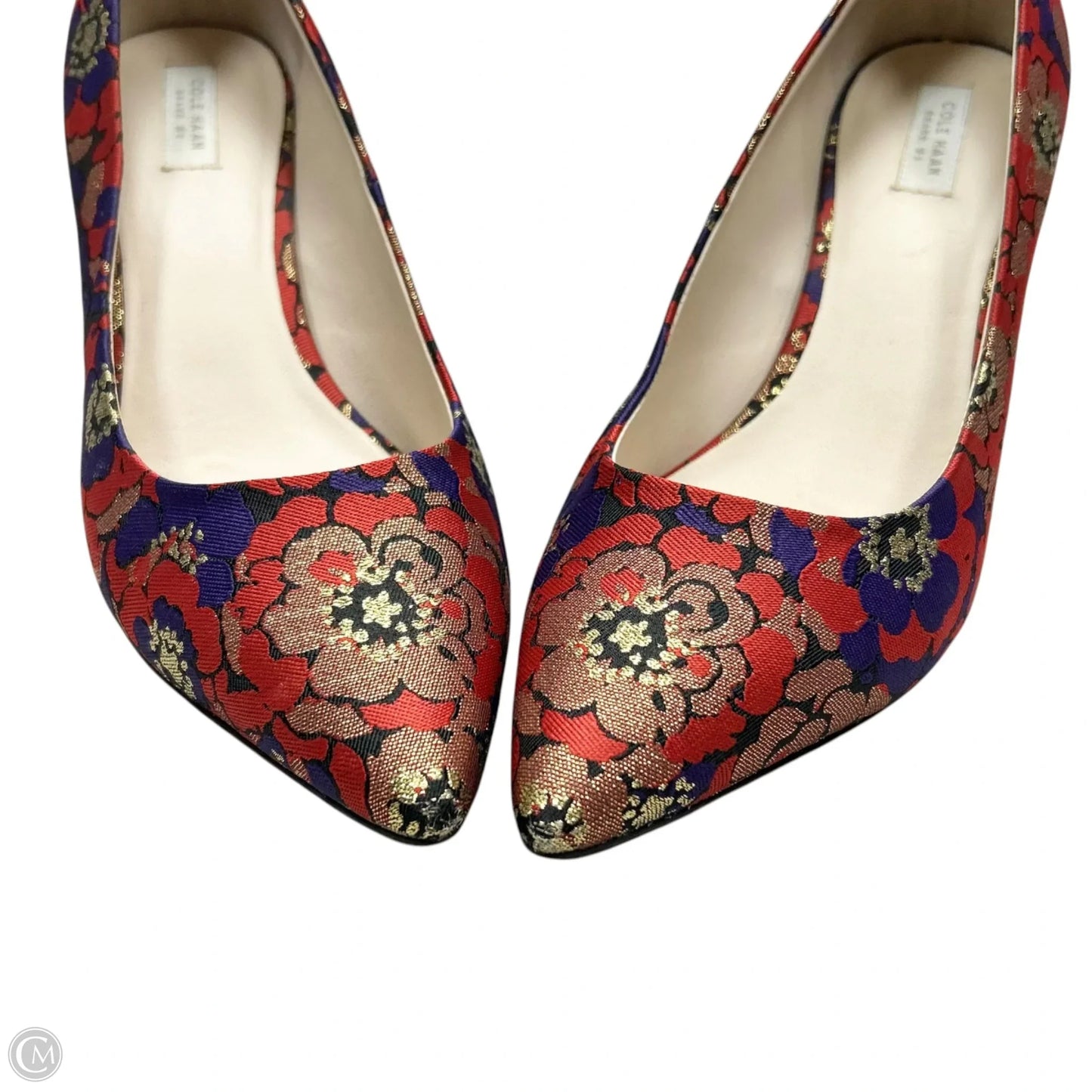 Shoes Heels Stiletto By Cole-haan In Gold & Red, Size: 7