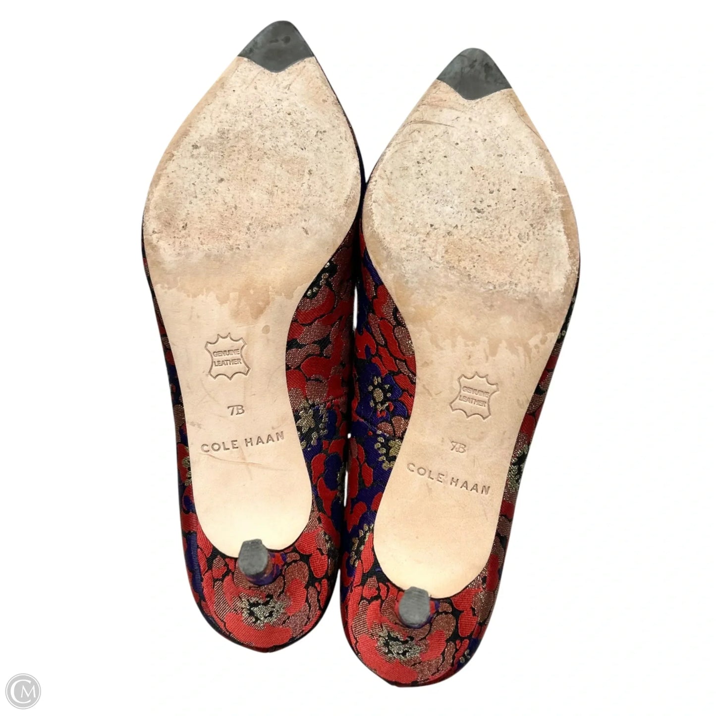 Shoes Heels Stiletto By Cole-haan In Gold & Red, Size: 7