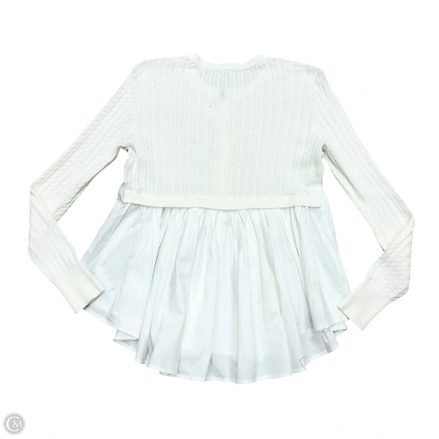 Top Long Sleeve By Anthropologie In White, Size: S