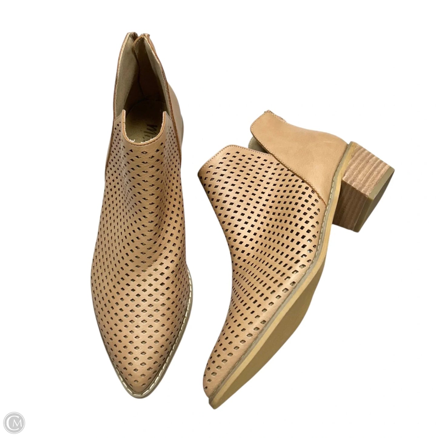 Boots Ankle Heels By Mi Im In Tan, Size: 9