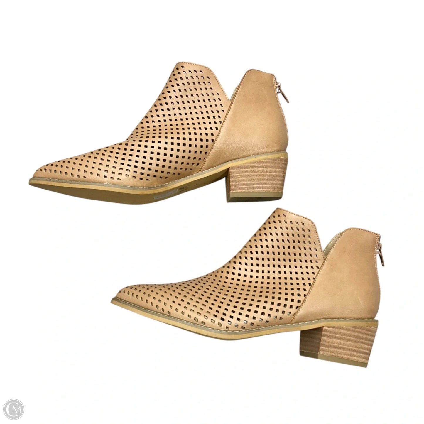 Boots Ankle Heels By Mi Im In Tan, Size: 9