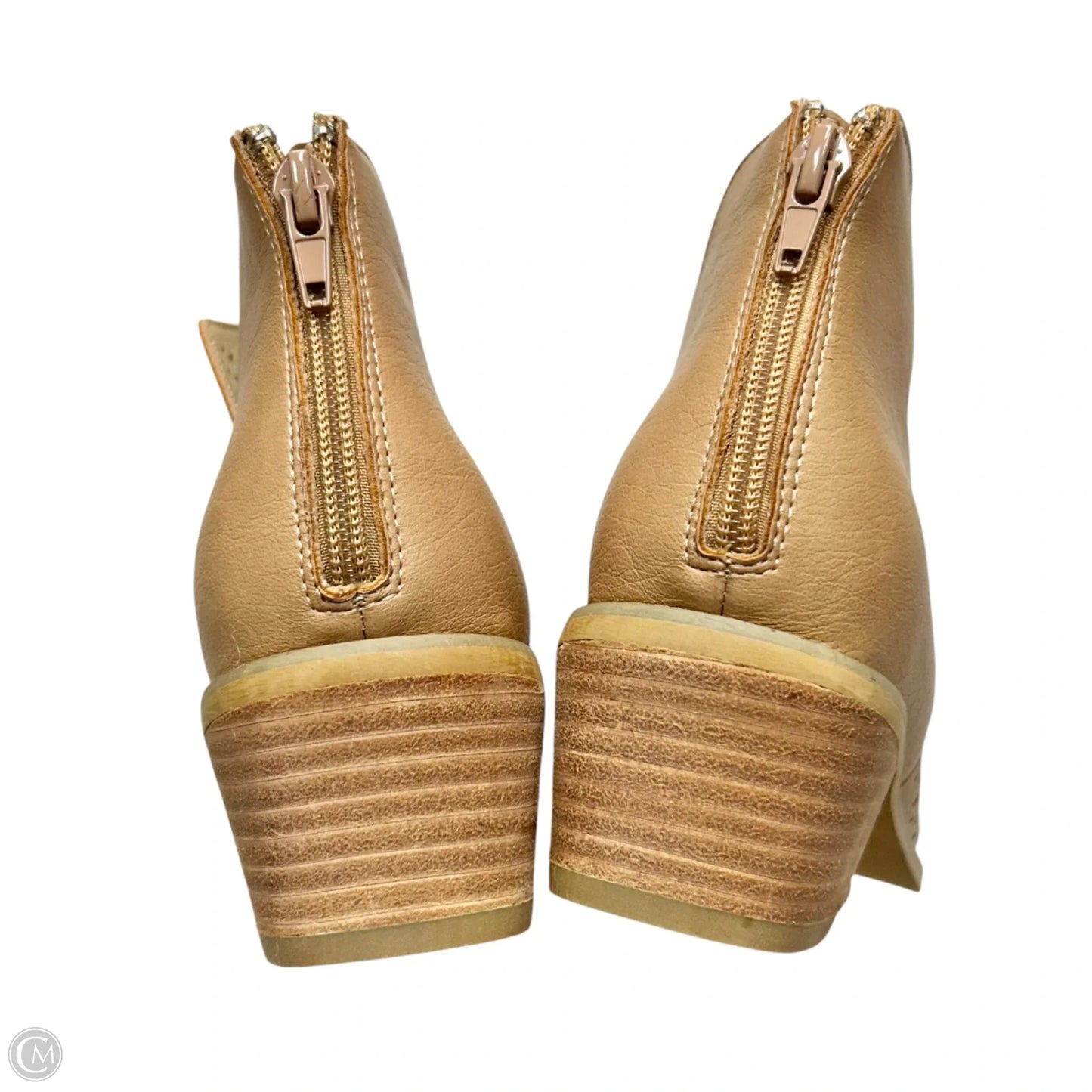 Boots Ankle Heels By Mi Im In Tan, Size: 9