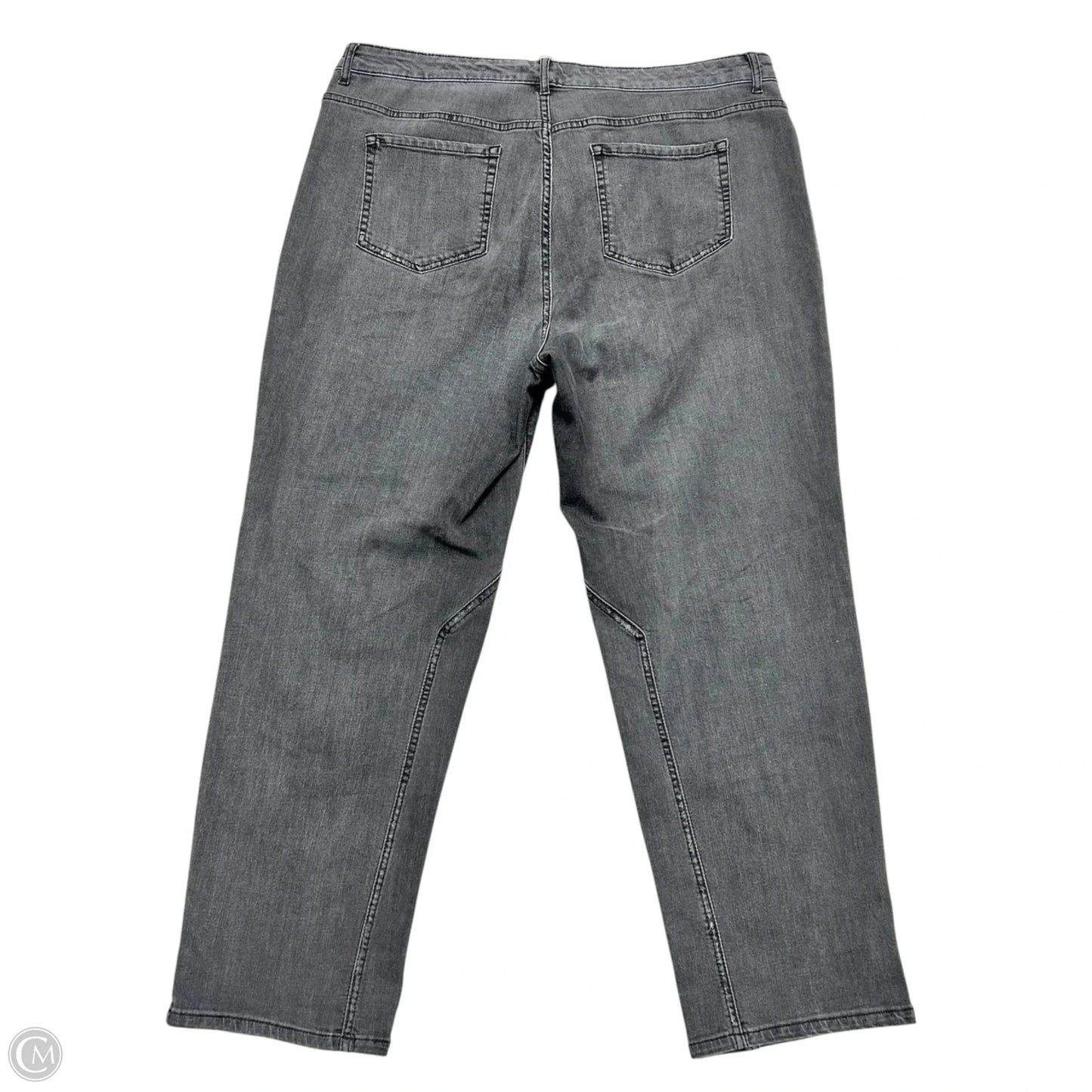 Jeans Straight By Logo In Grey Denim, Size: 20