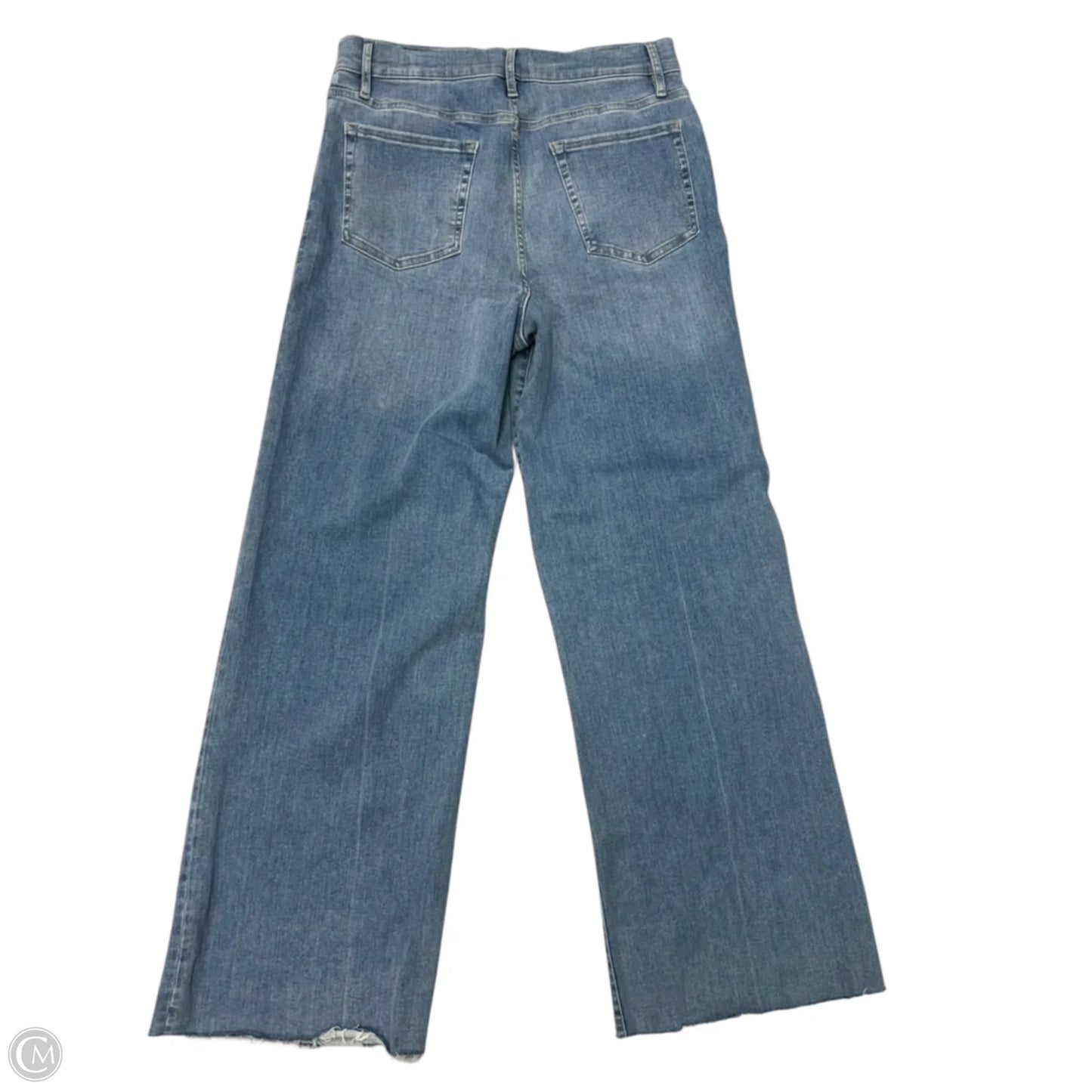 Jeans Wide Leg By Frame In Blue Denim, Size: 14