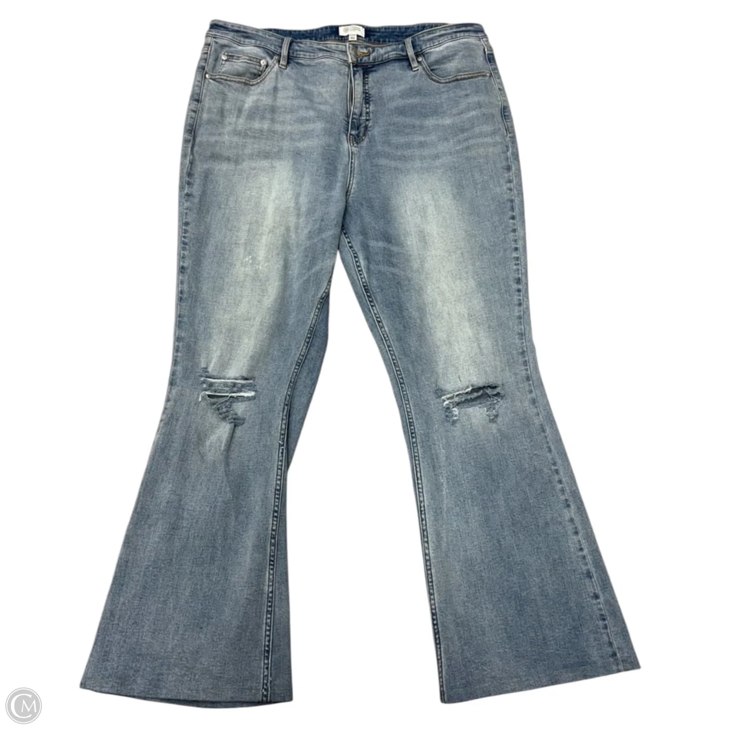 Jeans Straight By Candace Cameron Bure In Blue Denim, Size: 20