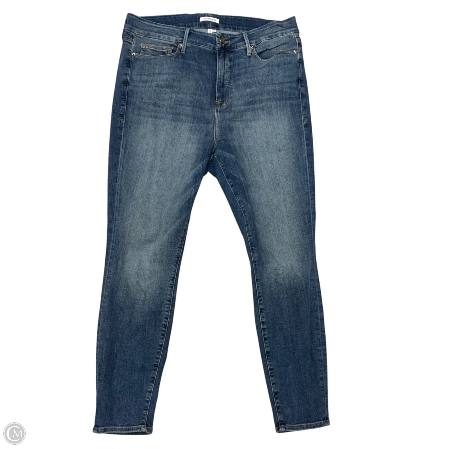 Jeans Skinny By Good American In Blue Denim, Size: 18