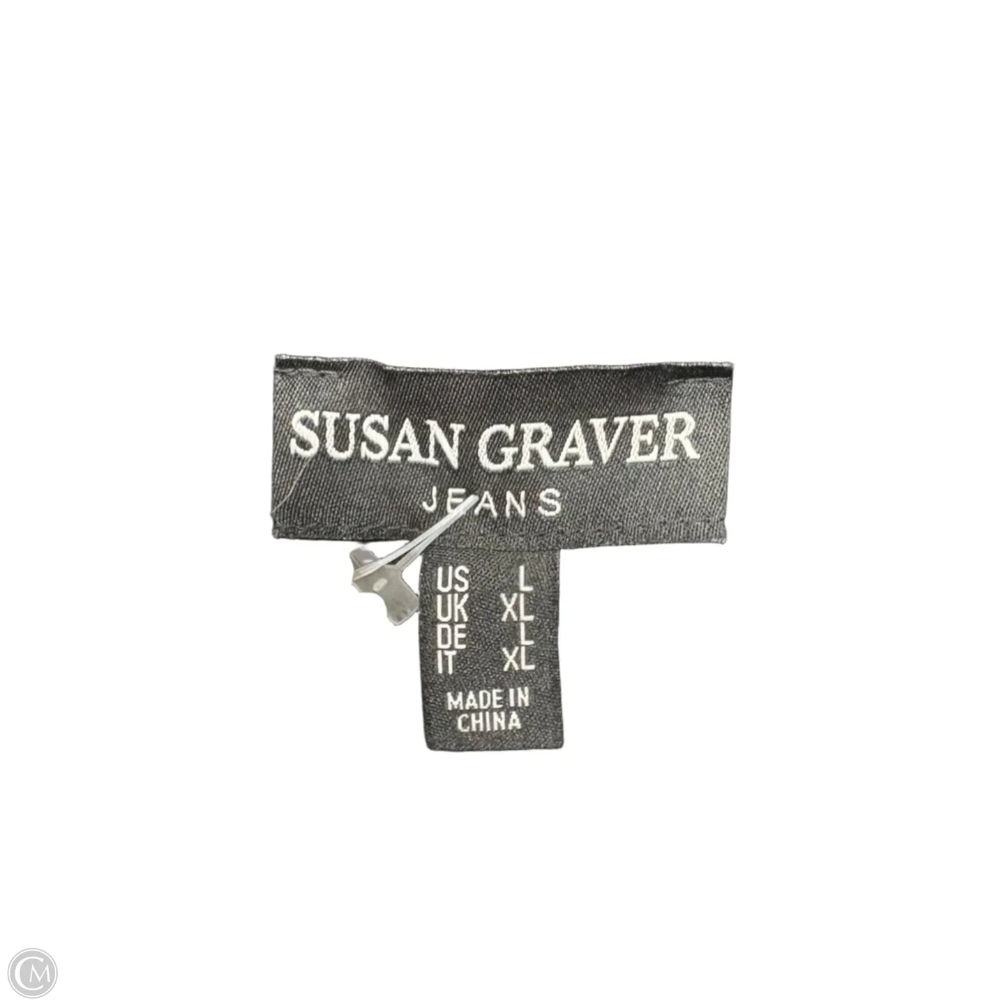 Jacket Denim By Susan Graver In Black, Size: L