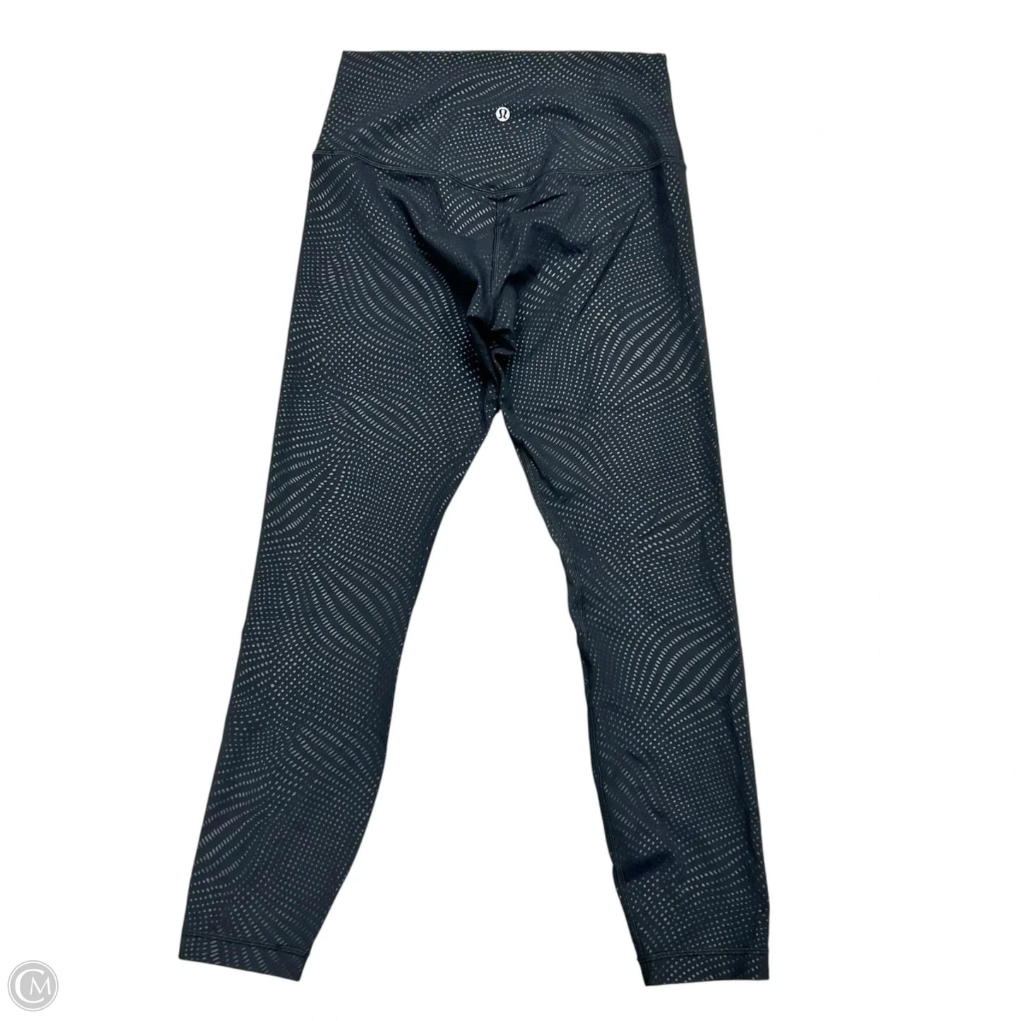 Athletic Leggings By Lululemon In Black & Grey, Size: M