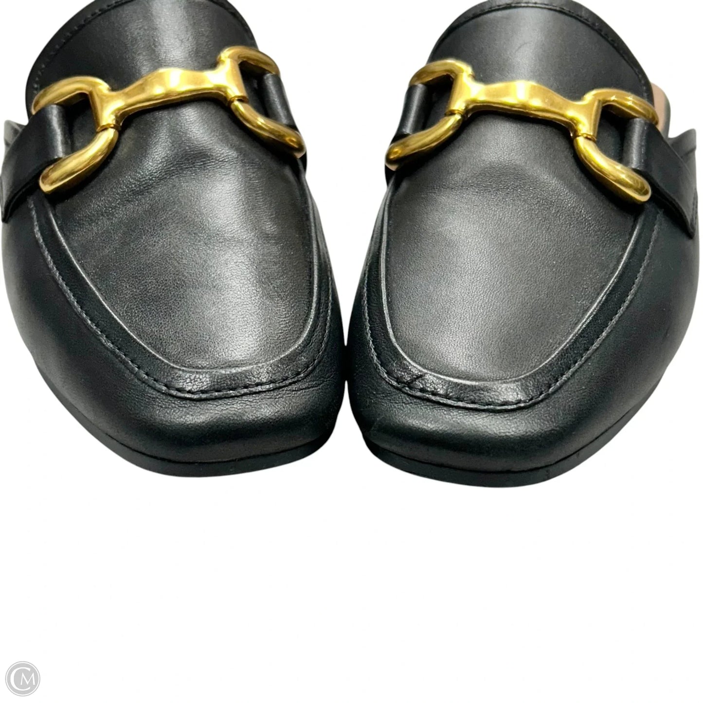 Shoes Flats By Bibi Lou In Black & Gold, Size: 7.5