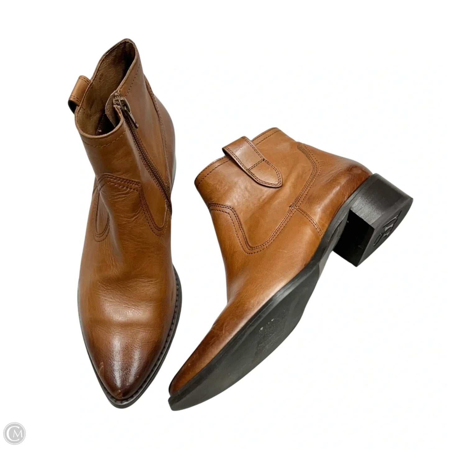 Boots Ankle Heels By Paul Green In Tan, Size: 7