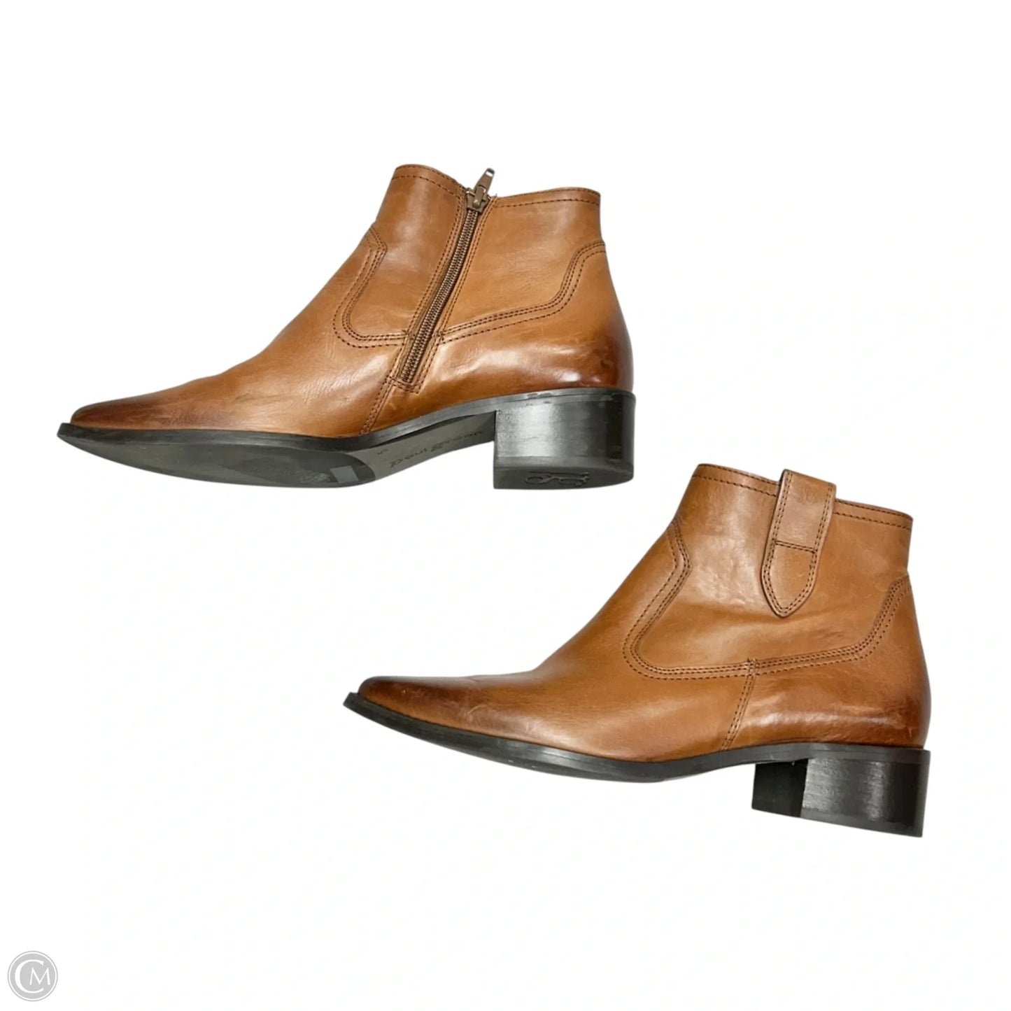 Boots Ankle Heels By Paul Green In Tan, Size: 7