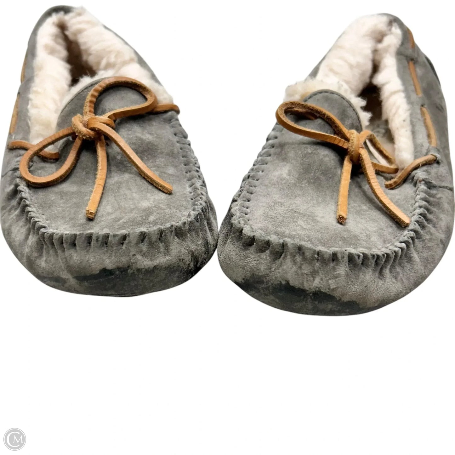 Slippers Designer By Ugg In Grey, Size: 7