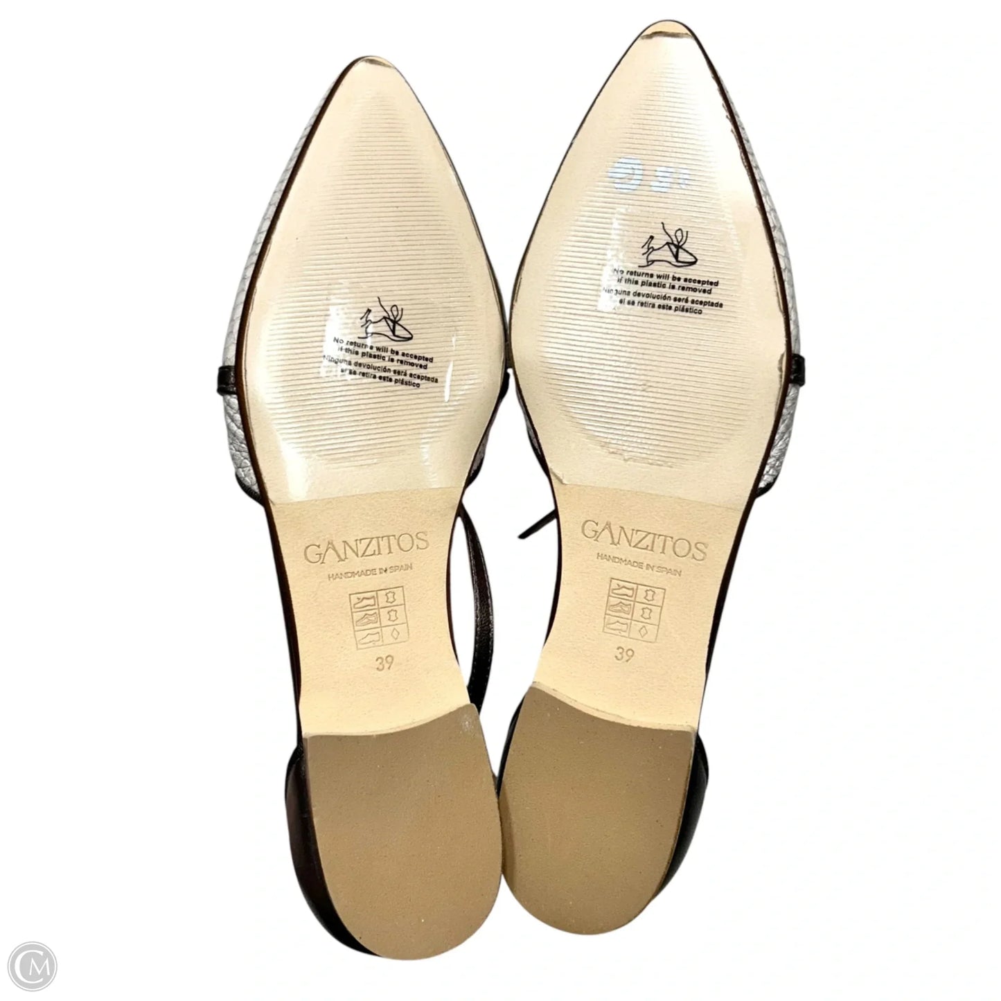 Shoes Flats By Ganzitos In Snakeskin Print, Size: 8.5
