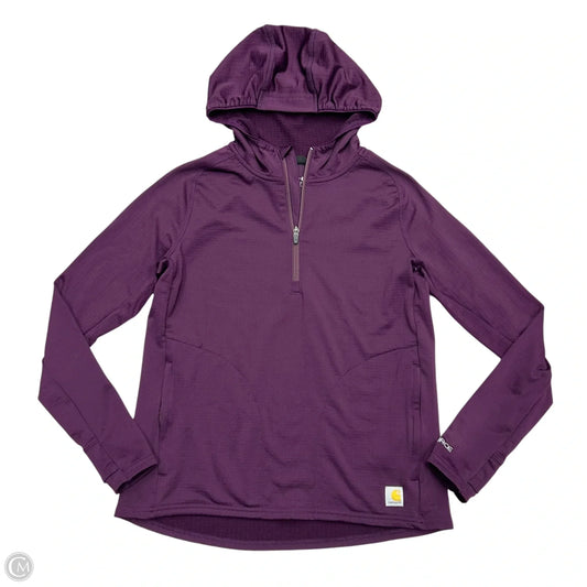 Athletic Sweatshirt Hoodie By Carhartt In Purple, Size: M