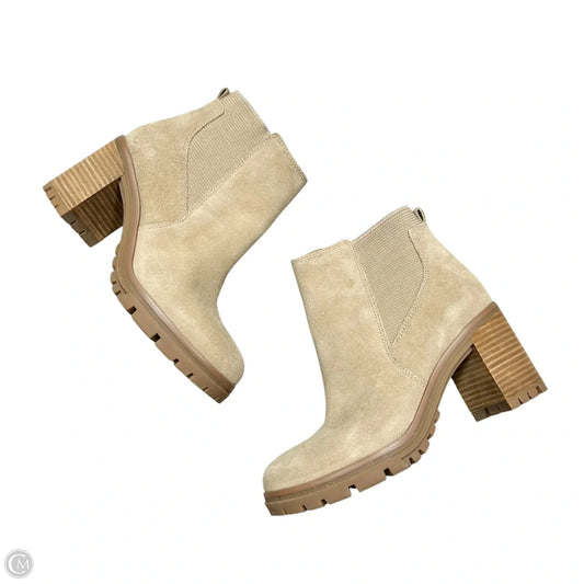 Boots Ankle Heels By Vince Camuto In Tan, Size: 7.5
