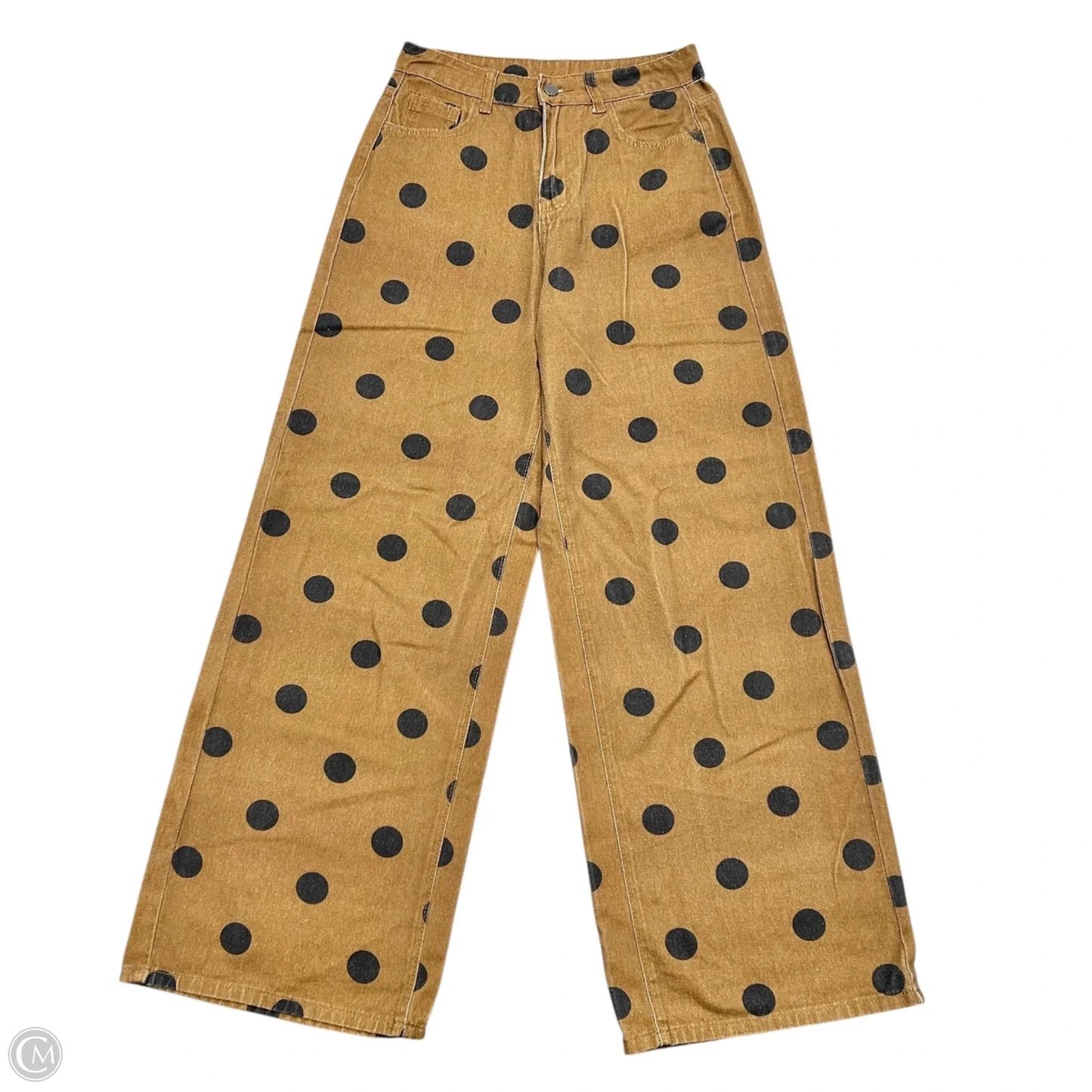 Jeans Wide Leg In Polkadot Pattern, Size: 6