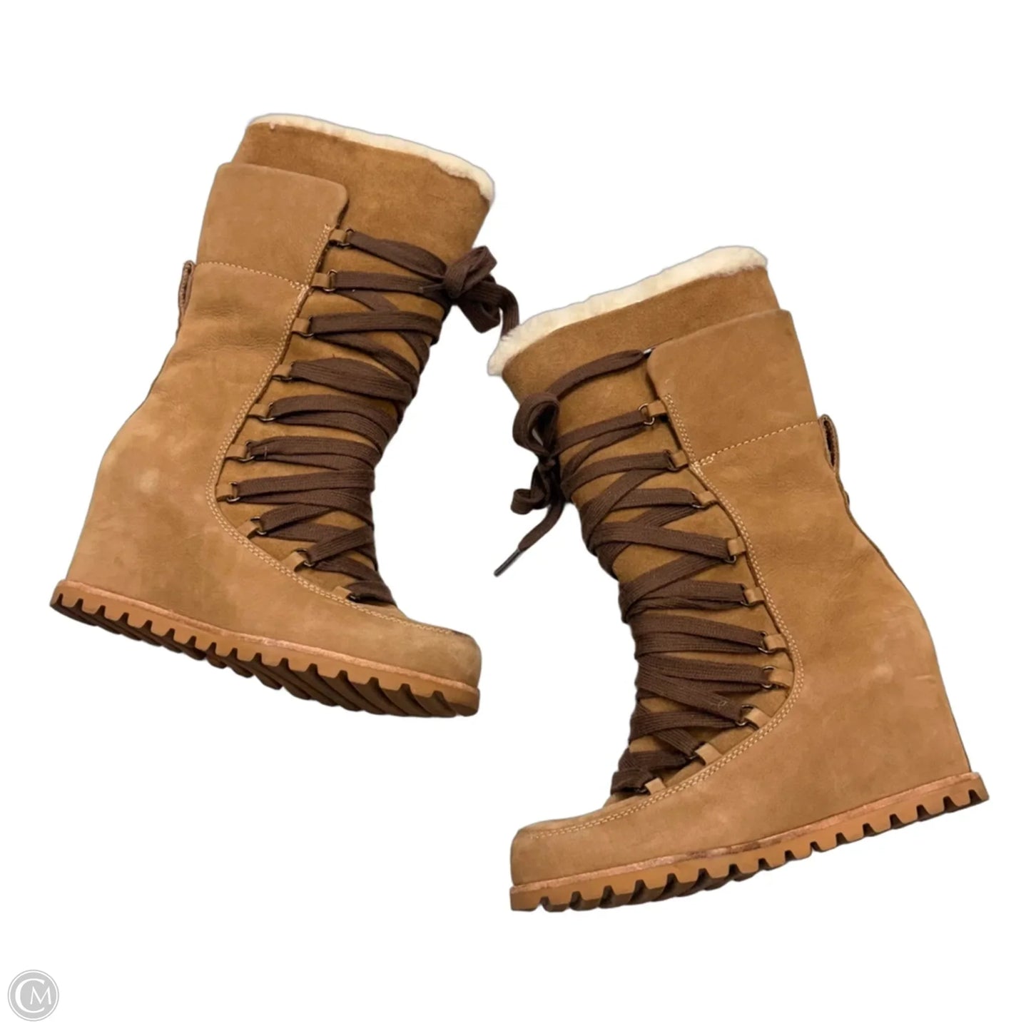 Boots Designer By Ugg In Tan, Size: 6.5