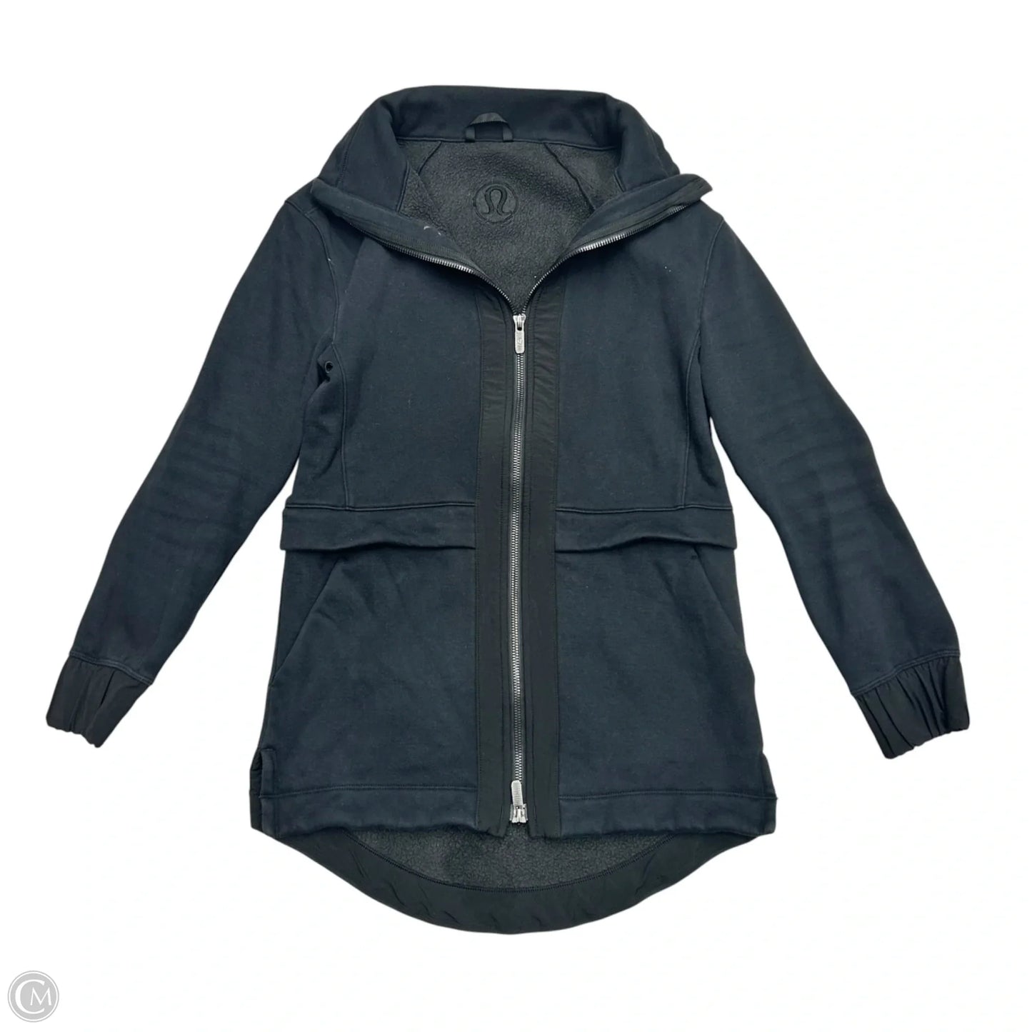 Athletic Jacket By Lululemon In Black, Size: Xs